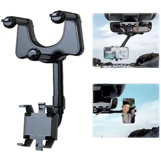 هولدر آینه‌ای MOUNT نگهدارنده موبایل خودرو با چرخش 360 درجه مناسب خرید عمده از فرنهان در استان البرز و تهران